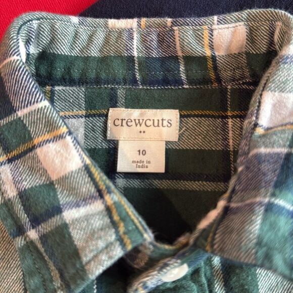 ((3 PIECE)) CREWCUTS 100% COTTON SWEATER AND BUTTON DOWN SHIRT SIZE MED 8-10 - Picture 3 of 7